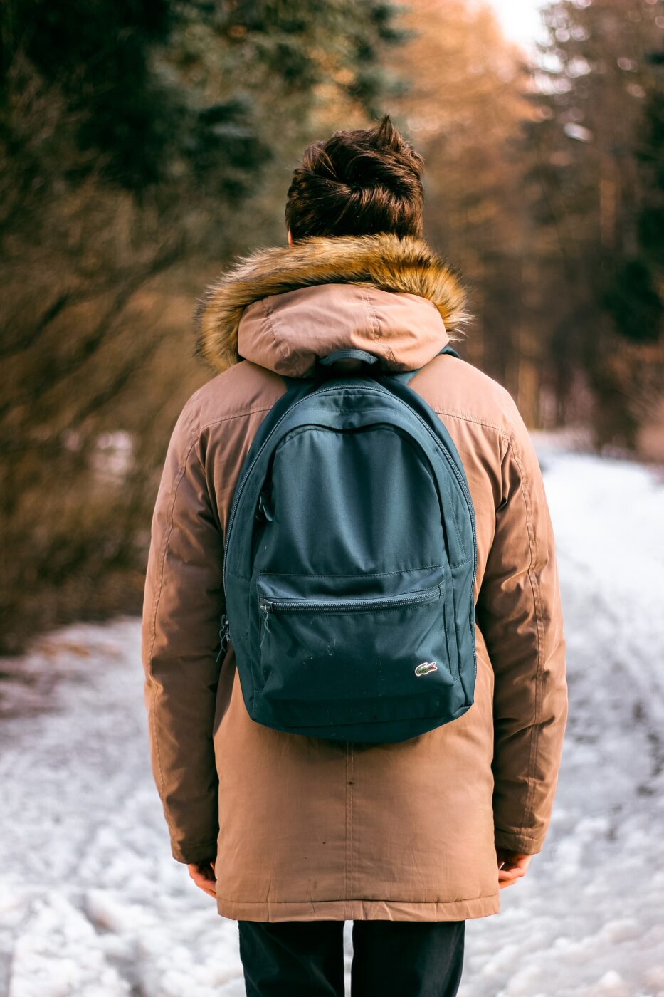 A hiker with a daypack.