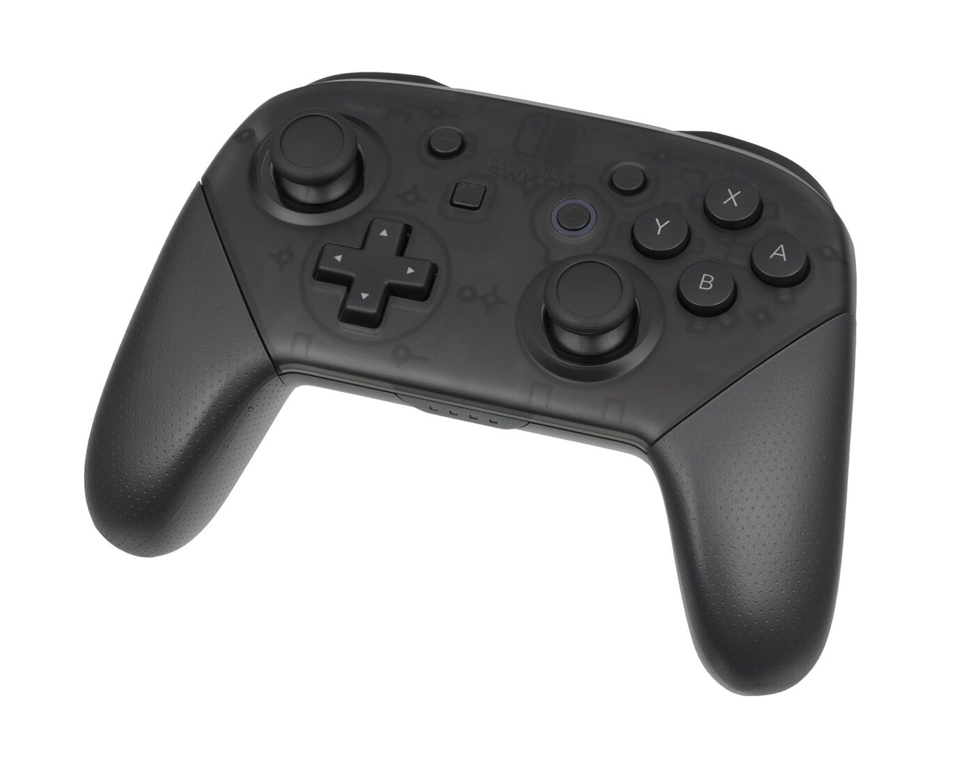 A wireless game controller with two analog sticks.