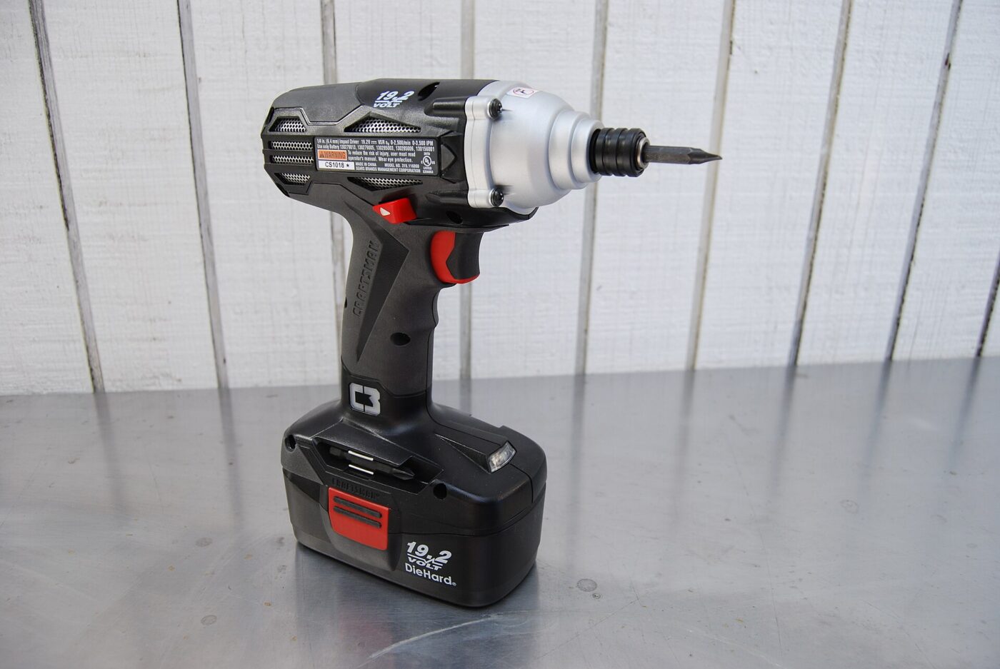 A Craftsman 19.2 V cordless impact driver.