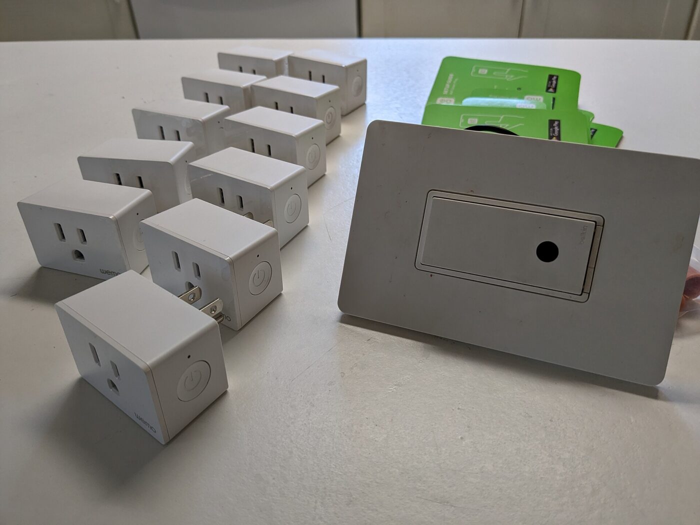 Smart plugs and a switch from a single ecosystem.