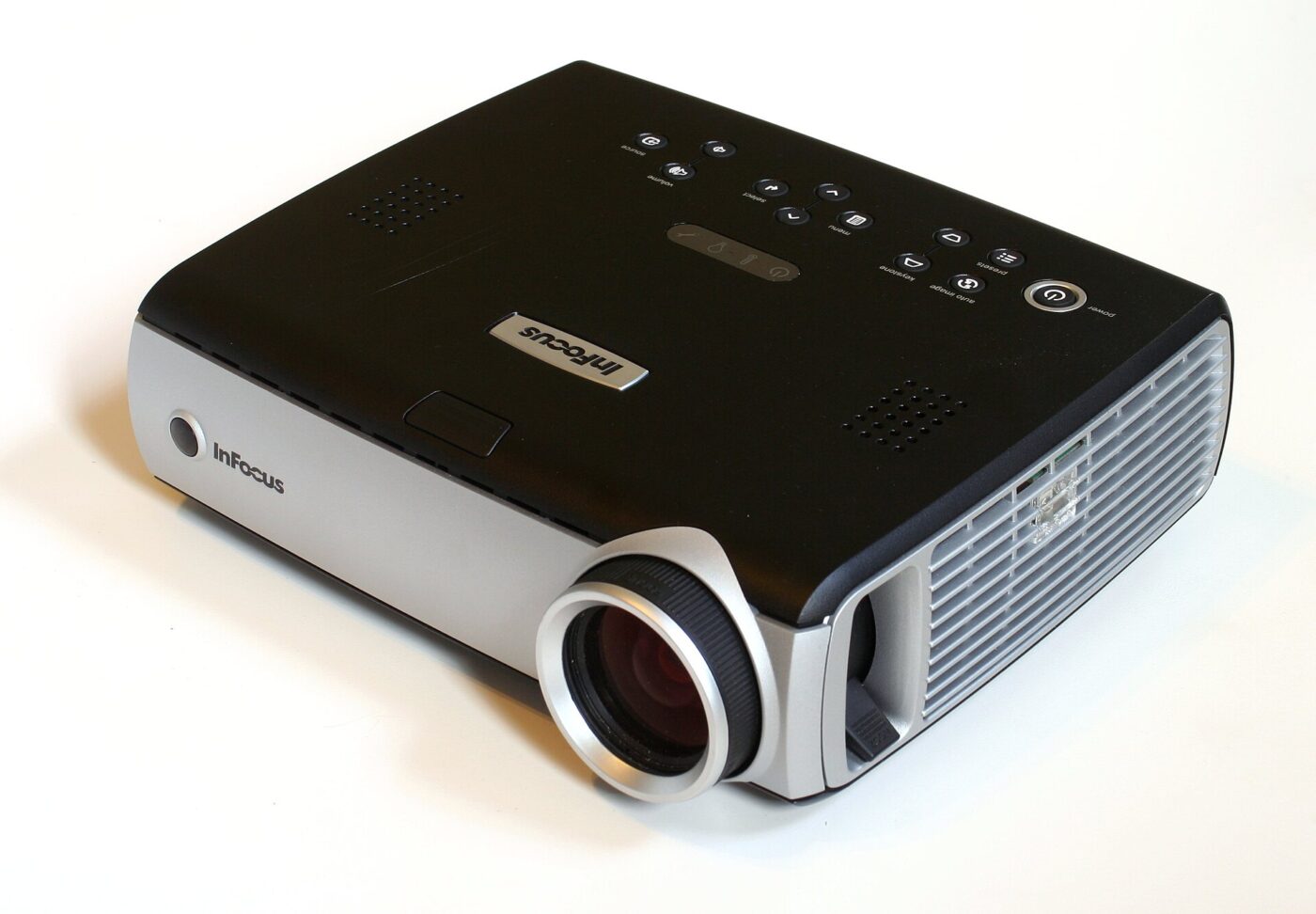 A compact portable projector.
