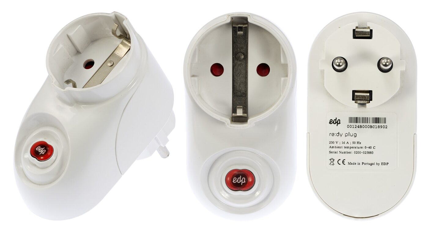 Smart plugs from a home energy-management kit.