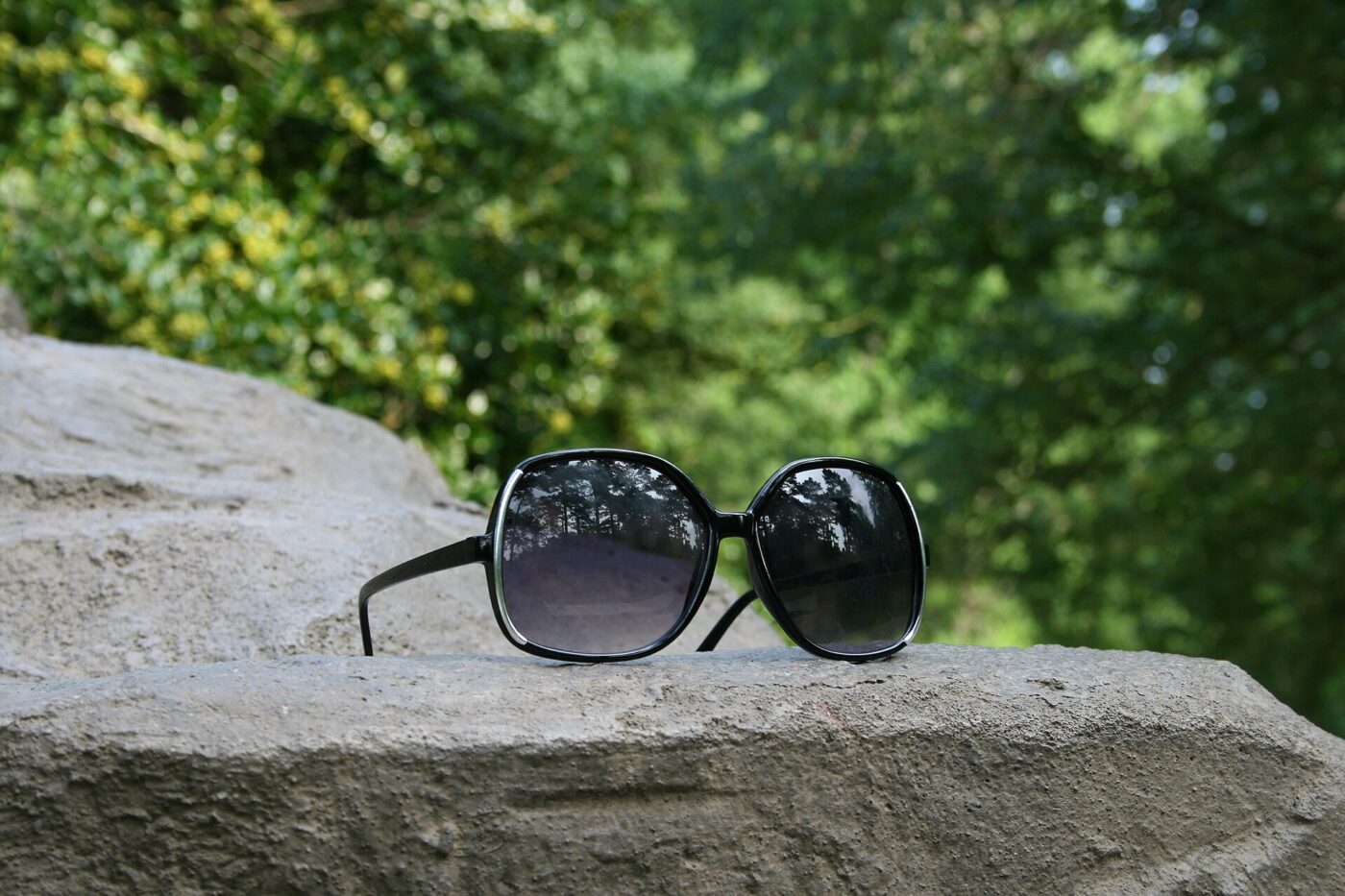 Sunglasses outdoors.
