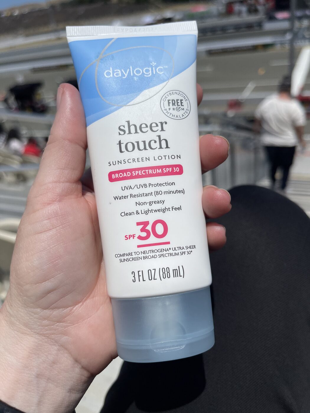 A tube of SPF 30 sunscreen.
