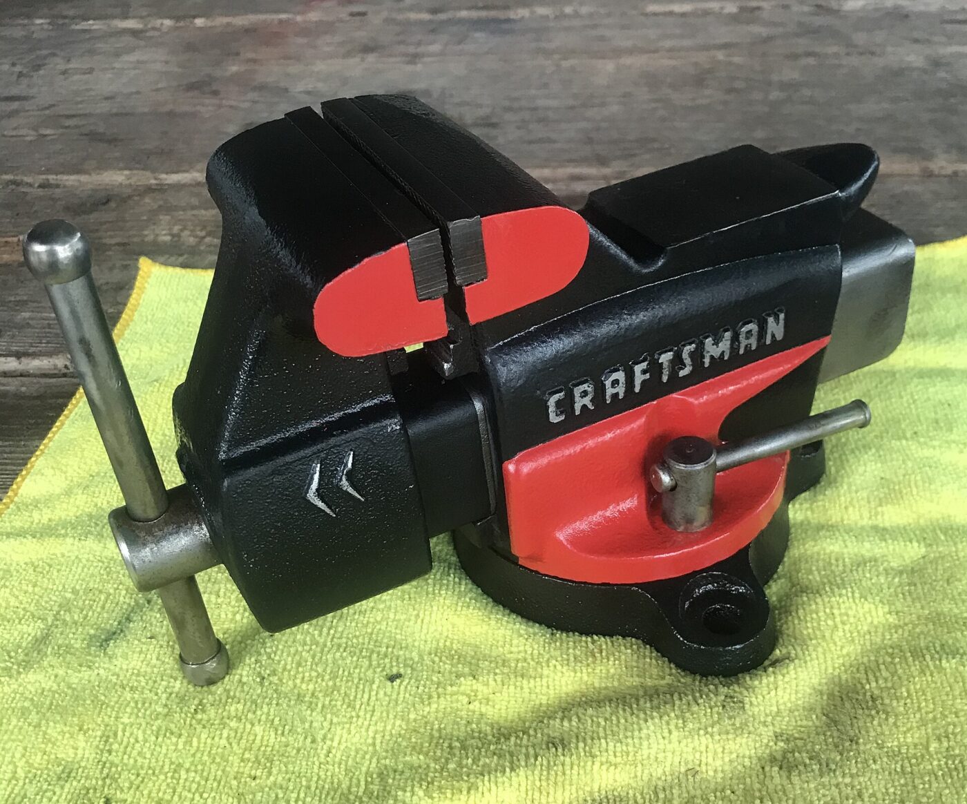 A Craftsman bench vise.